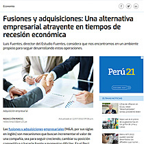 Fusiones y adquisiciones: Una alternativa empresarial atrayente en tiempos de recesin econmica